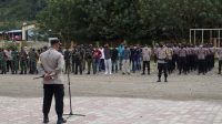 Antisipasi Kalender Kamtibmas Kapolres  Pegubin  Pimpin Apel Perdana